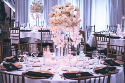 A Romantic Soft Faded Pastel Pink Wedding Table Decor